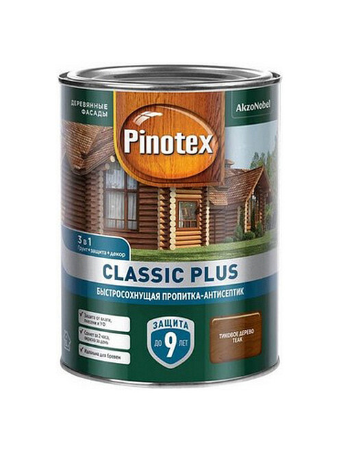 Пропитка-антисептик Pinotex Classic Plus 3 в 1 Тиковое дерево, 0,9л 495x660 Пропитка-антисептик Pinotex Classic Plus 3 в 1 Тиковое дерево, 0,9л 495x660 в Материке