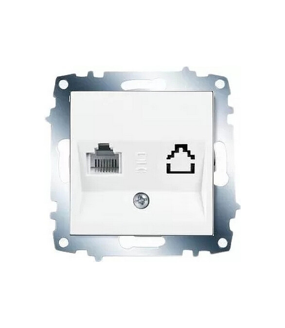 Розетка ТЛФ Viko KARRE 90967013 белый 586x674 Розетка ТЛФ Viko KARRE 90967013 белый 586x674 в Материке