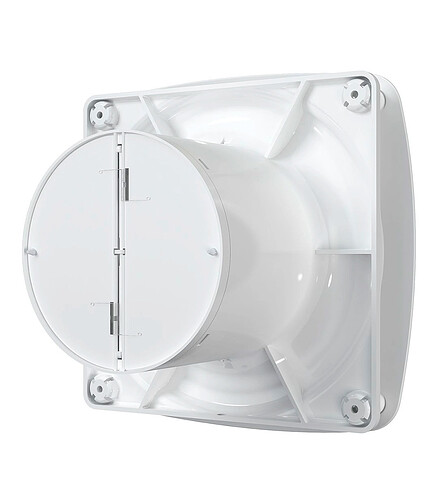 Вентилятор DICITI Rio 4C Matt white d100 с обр.клапаном 438x503 в Материке - Вариант 3