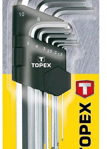 Набор ключей 6-гр. TOPEX 1.5-10мм шаровая головка 9шт. 438x503 в Материке - Вариант 2