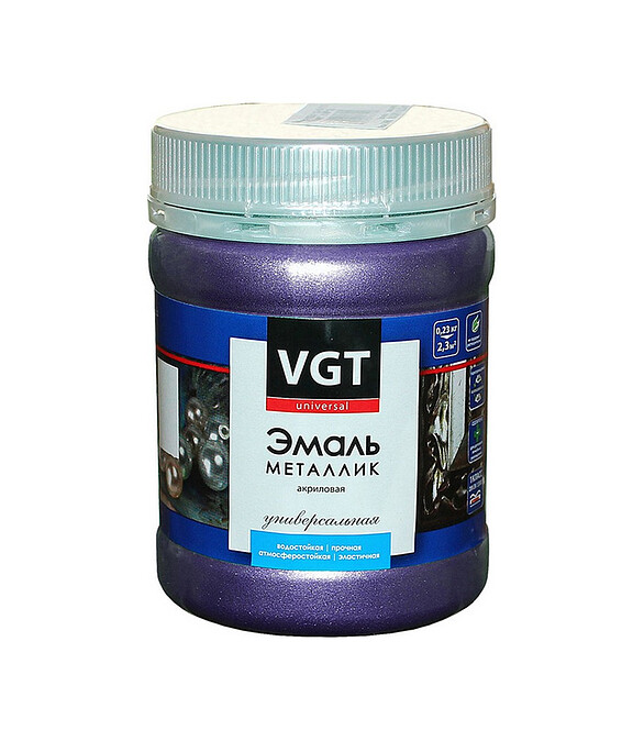Эмаль VGT металлик аметист, 0,23кг 586x674 в Материке