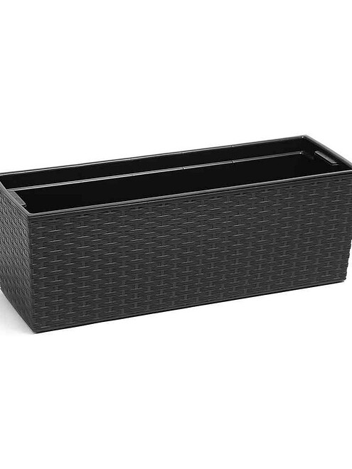 Ящик балконный BEGONIA RATTAN с вкладышем (56x19x19см) пластик черный LA625-04 495x660 Ящик балконный BEGONIA RATTAN с вкладышем (56x19x19см) пластик черный LA625-04 495x660 в Материке