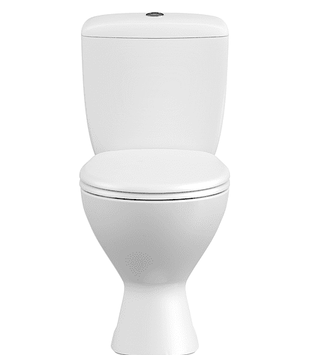 Унитаз в комплекте FERRO 011 3/6 c сиденьем ТЕРМОПЛАСТ Soft-Close E-Off 438x503 в Материке