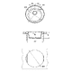 Мойка SULA D500мм круглая кварцгранит-антрацит с сифоном