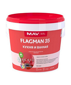 Краска МАВ FLAGMAN 35 кухня и ванная TR, 1кг 238x286 в Материке