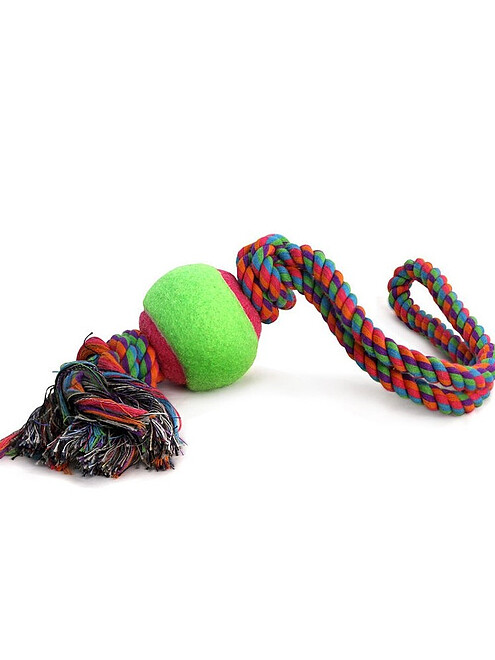 Игрушка для собак Triol "Верёвка с петлей", 2 узла и мяч (d6,5*45 см) 495x660 Игрушка для собак Triol "Верёвка с петлей", 2 узла и мяч (d6,5*45 см) 495x660 в Материке
