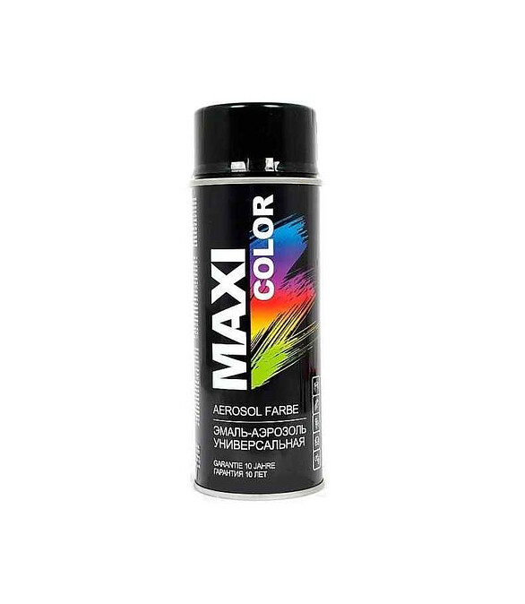 Эмаль аэроз. MAXI COLOR чёрная глянцевая, 400мл 586x674 в Материке