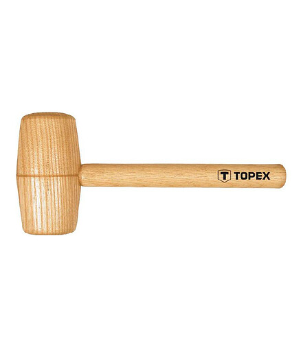Киянка деревянная TOPEX 70мм 438x503 в Материке