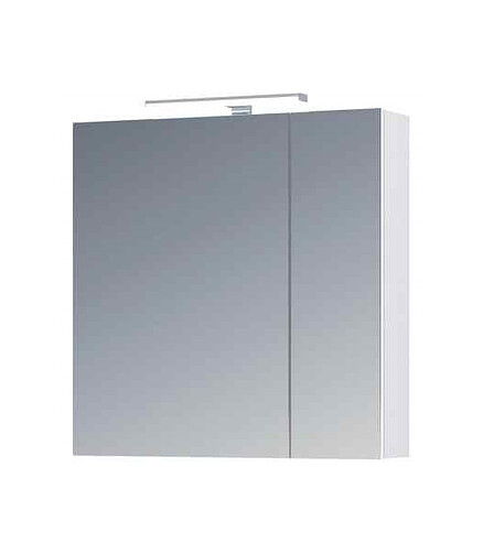 Шкаф зеркальный PLAZA 70см с LED подсветкой 438x503 в Материке
