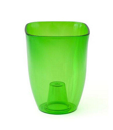 Ваза для орхидей OptimPlast (16x18,5см) пластик пр.-зеленый Т3510 438x503 в Материке