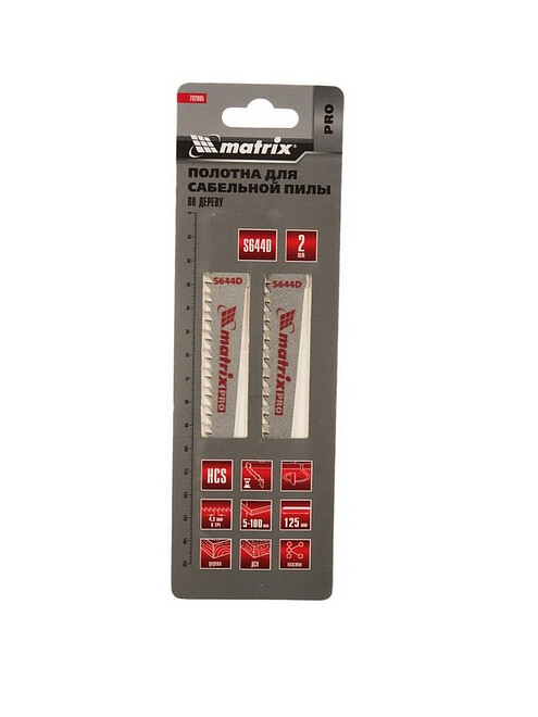 Полотно д/саб.пилы MATRIX S644D по дереву 2шт. 495x660 Полотно д/саб.пилы MATRIX S644D по дереву 2шт. 495x660 в Материке