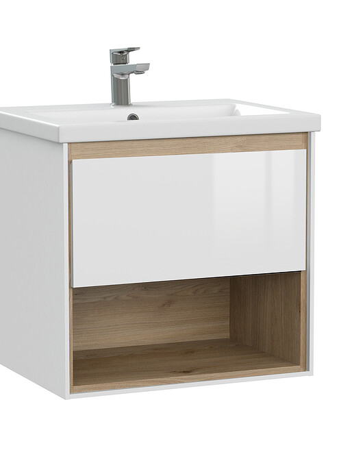 Тумба LOUNA 60 подвесная белая 495x660 Тумба LOUNA 60 подвесная белая 495x660 в Материке