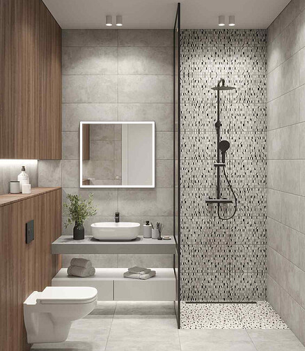 Керамогранит Cersanit CONCRETEHOUSE 29,7х59,8 см 1,776 м2 цвет серый 438x503 в Материке