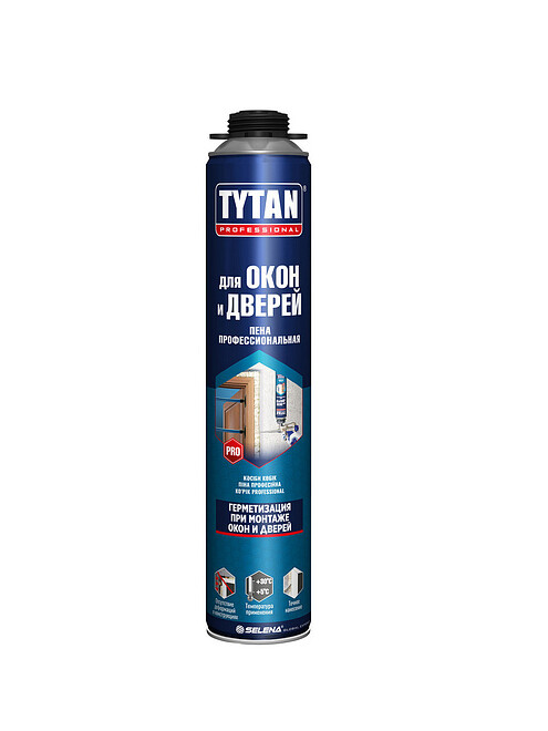 Пена монтажная Tytan Professional для окон и дверей всесезонная, 750мл 495x660 Пена монтажная Tytan Professional для окон и дверей всесезонная, 750мл 495x660 в Материке