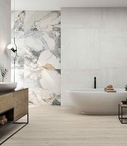 Керамогранит Geotiles METAL 60х60 см 1,44 м2 цвет white 438x503 в Материке