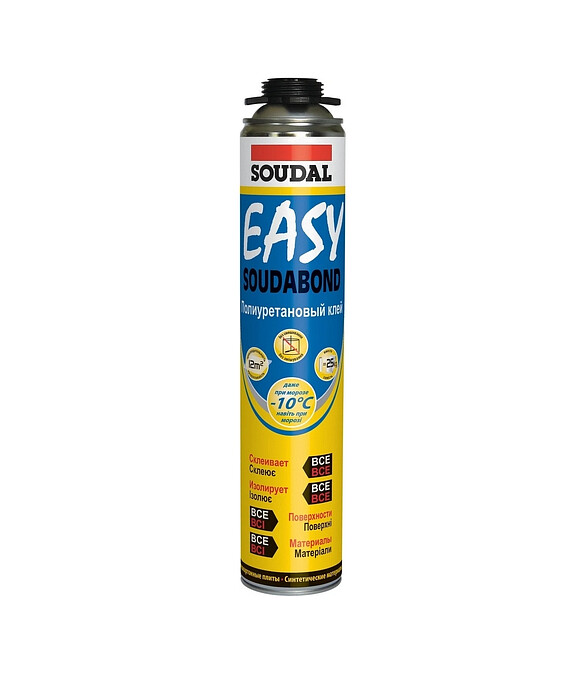 Клей-пена SOUDAL Soudabond Easy зима полиуретановый профессиональный, 750мл 586x674 Клей-пена SOUDAL Soudabond Easy зима полиуретановый профессиональный, 750мл 586x674 в Материке
