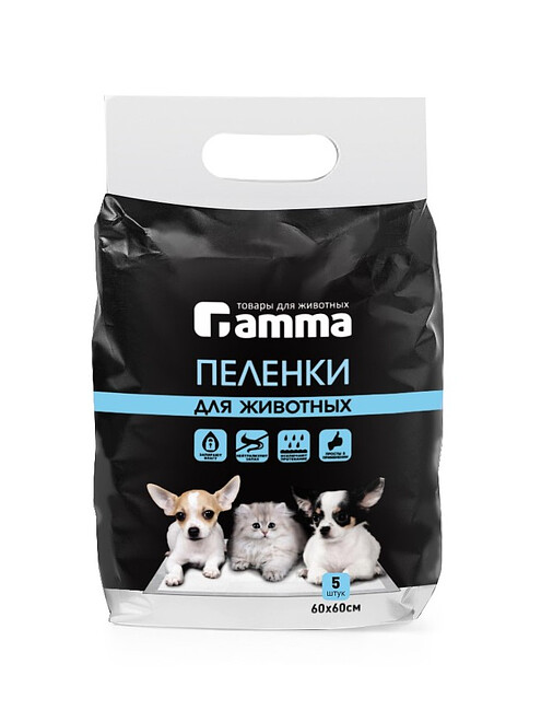 Пеленки для животных, 600*600мм (уп=5шт) 495x660 Пеленки для животных, 600*600мм (уп=5шт) 495x660 в Материке