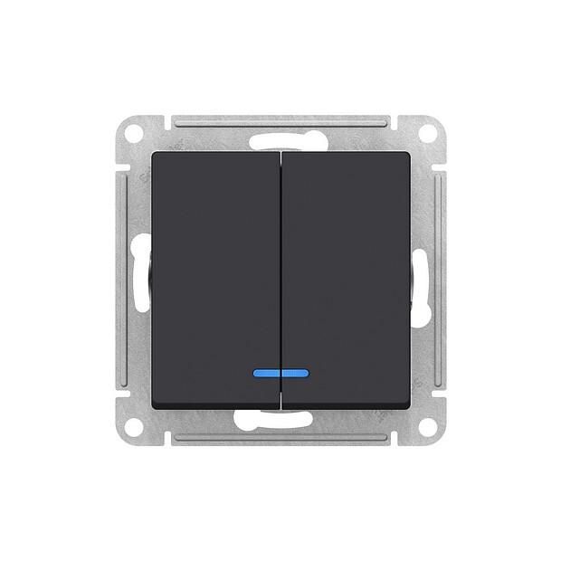 Выключатель SE ATLAS Design ATN001053 2кл. подсв. карбон