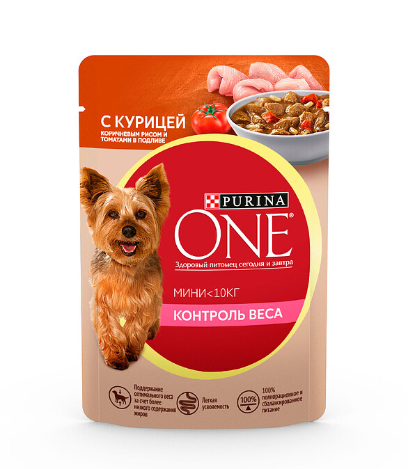 Корм для собак Purina One Мини контроль веса, курица, рис, томат (85г) 586x674 Корм для собак Purina One Мини контроль веса, курица, рис, томат (85г) 586x674 в Материке