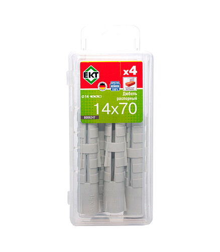 Дюбель распорный KEW DSD S 14х70 нейлон B006247 (уп=4шт)_BOX 438x503 в Материке