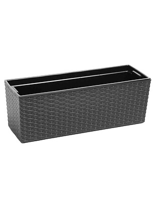 Ящик балконный BEGONIA RATTAN с вкладышем (56x19x19см) пластик графит LA625-50 238x286 в Материке