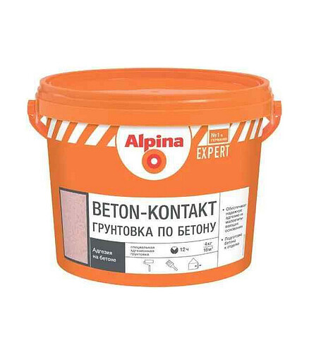 Грунтовка Alpina Beton-Kontakt, 4кг 438x503 в Материке