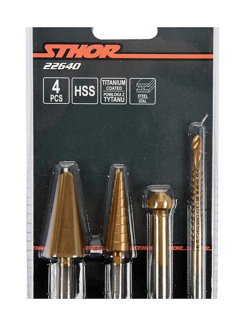 Набор сверл по металлу разновидных STHOR 22640 4пр. 495x660 Набор сверл по металлу разновидных STHOR 22640 4пр. 495x660 в Материке