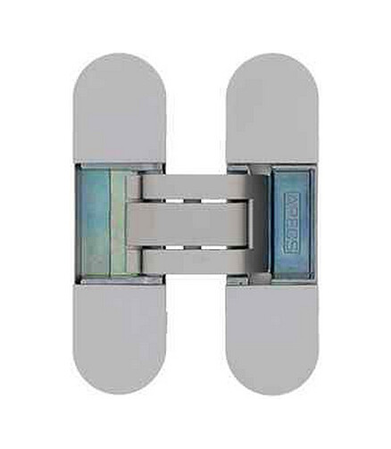 Петля дверная врезная скрытая APECS 110*30-3D-Z-CRM (R15) (уп=2шт) 438x503 в Материке