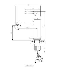 Смеситель PRAGUE PG 26 (для умывальника) с д/к, бронза 238x286 в Материке - Вариант 2