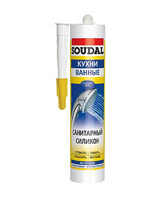 Герметик SOUDAL силикон. санитарный белый 280мл 238x286 в Материке