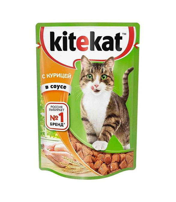 Корм для кошек KITEKAT курица, соус (85г) 586x674 Корм для кошек KITEKAT курица, соус (85г) 586x674 в Материке