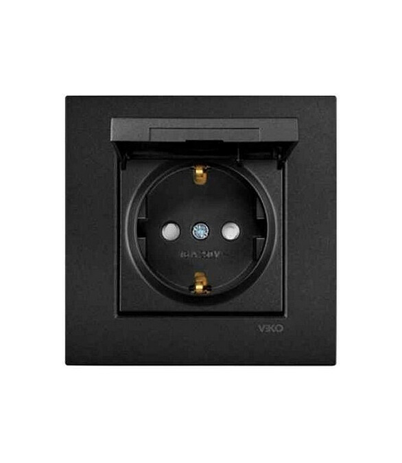 Розетка Viko NOVELLA 92105512 1мест. с/з с крышкой черный 586x674 Розетка Viko NOVELLA 92105512 1мест. с/з с крышкой черный 586x674 в Материке