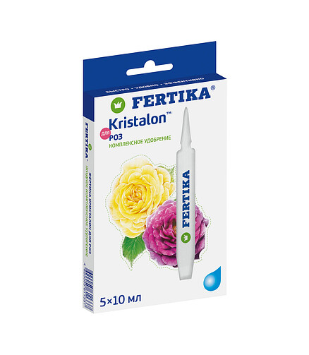 Удобрение FERTIKA Кристалон для роз, минеральное (5*10мл) 438x503 в Материке