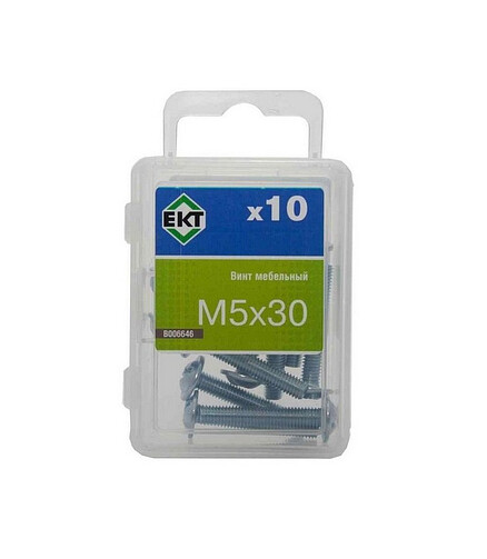Винт мебельный 5х30 шлиц KOMBI, цинк (уп=10шт) B006646_BOX 438x503 в Материке