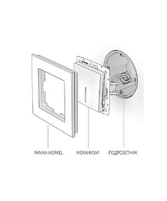 Выключатель WERKEL 1кл. подсв. перламутр