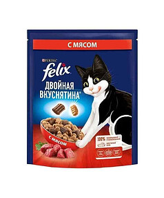 Корм для кошек FELIX Двойная Вкуснятина, мясо (600г)