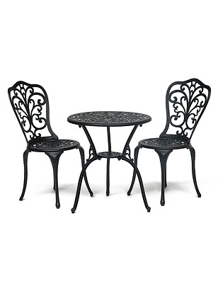 Комплект мебели металл.Secret De Maison Romance (стол d60см + 2стула) черный 238x286 в Материке