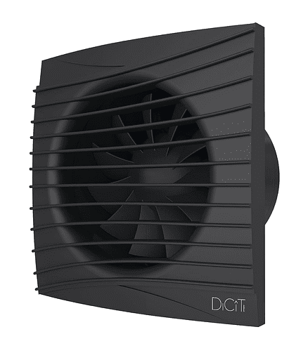 Вентилятор DICITI Silent 4C Matt black d100 с обр.клапаном 438x503 в Материке - Вариант 2