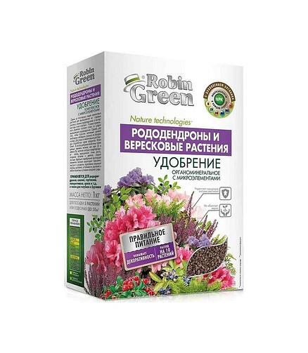Удобрение для рододендронов, вересковых растений Робин Грин (1кг) 438x503 в Материке