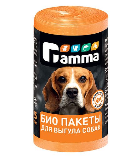 Пакеты БИО для выгула собак (240*360мм) (уп=25шт) 438x503 в Материке