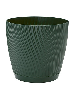 Горшок MIKA Eco Recycled с поддоном (12,8x11,8см) пластик зеленый 4540-075 238x286 в Материке