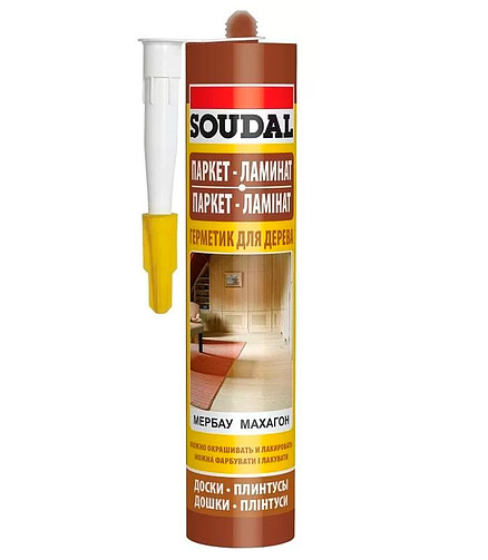 Герметик SOUDAL для паркета махагон, 280мл 438x503 в Материке