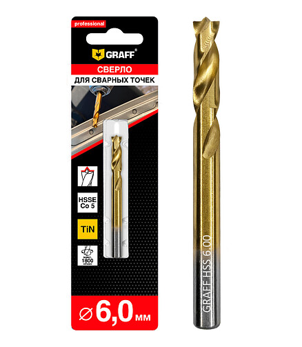 Сверло для сварных точек GRAFF 6мм 438x503 в Материке