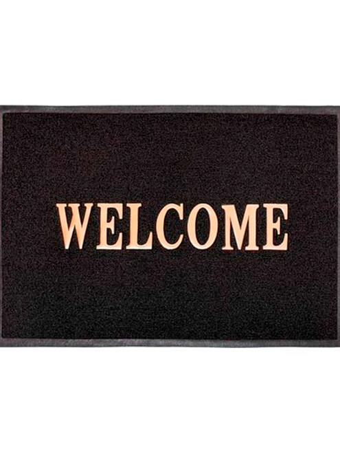 Коврик придверный WELCOME черный 50*80 495x660 Коврик придверный WELCOME черный 50*80 495x660 в Материке