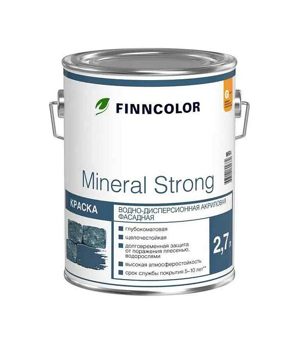 Краска FINNCOLOR Mineral Strong фасадная MRA гл/мат, 2,7л 586x674 Краска FINNCOLOR Mineral Strong фасадная MRA гл/мат, 2,7л 586x674 в Материке