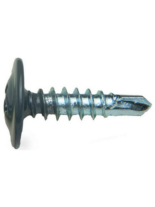 Саморез П/Ш, с ПрессШайбой, сверло 4.2х16 RAL7024 (уп=100шт) 495x660 Саморез П/Ш, с ПрессШайбой, сверло 4.2х16 RAL7024 (уп=100шт) 495x660 в Материке