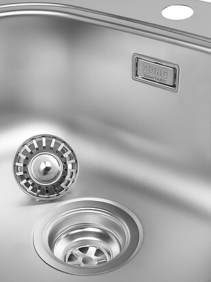 Мойка врезная ZORG ZLL 510, круглая D510мм микродекор нерж.сталь 0,8мм с выпуск. 238x286 в Материке - Вариант 2