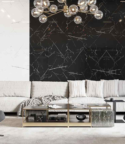 Керамогранит Onlygres MARBLE 101 60х120 см 2,16 м2 цвет white glossy 438x503 в Материке