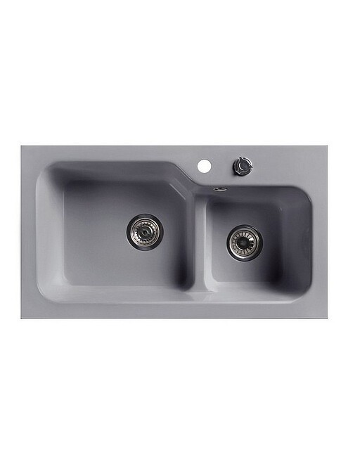 Мойка SG-REC-DUO-8045 800х452мм 1,5 чаши иск.мрамор-СЕРЫЙ СЛАНЕЦ левая с сифоном 495x660 Мойка SG-REC-DUO-8045 800х452мм 1,5 чаши иск.мрамор-СЕРЫЙ СЛАНЕЦ левая с сифоном 495x660 в Материке