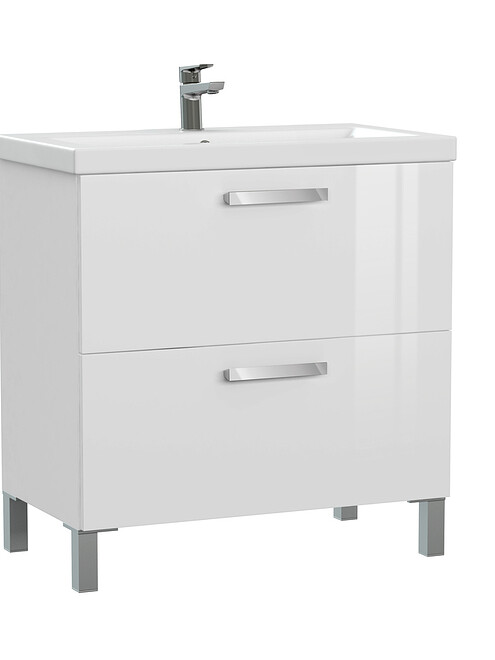 Тумба MELAR 80 напольная без ножек белая 495x660 в Материке